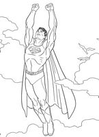 do wydruku kolorowanki Superman, dla dzieci i chłopców do pomalowania NR 43